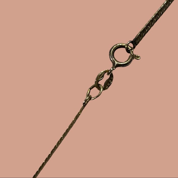 Vintage 14 K Gold Filled Necklace Cloisonné Vase 1980’s 24” Length - Picture 4 of 4